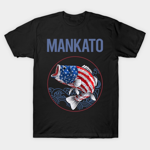 USA Flag Fish Mankato T-Shirt by rosenbaumquinton52